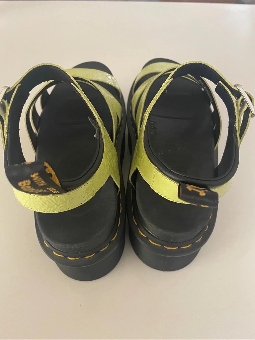 Dr. Martens Blaire Platform Quad Sandals NEW Lime Green